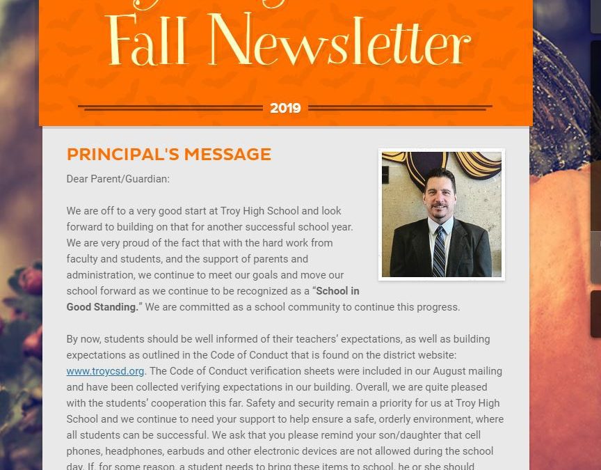 The Troy High School newsletter is now digital!
