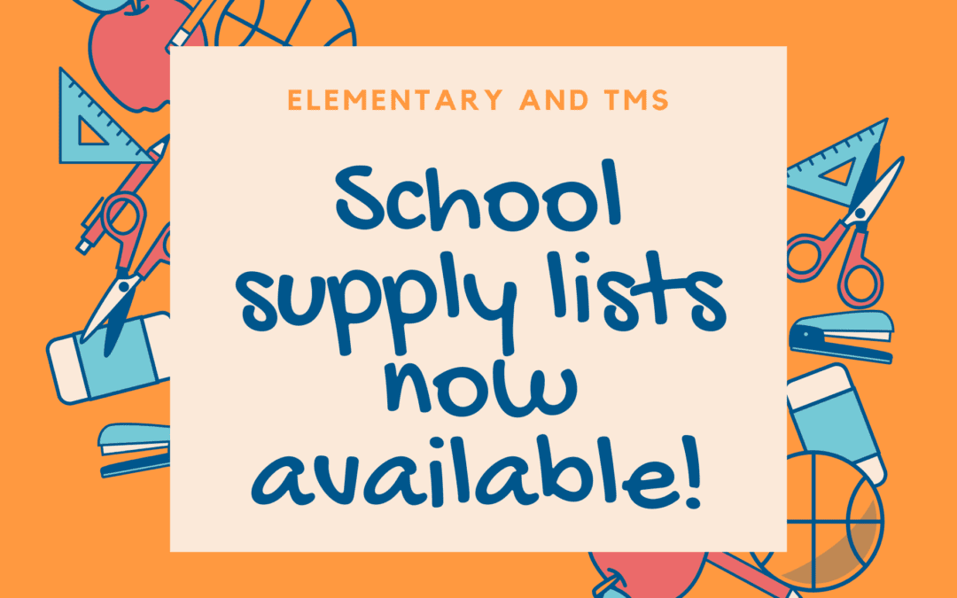 2020-2021 school supply lists available